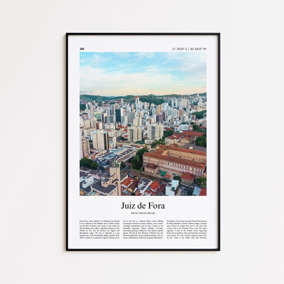 Juiz De Fora Color Print Real Photo Poster Travel Gift Minas Gerais Brazil Minimal