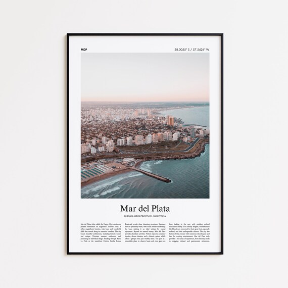 Mar Del Plata Color Print Real Photo Poster Travel Gift Buenos Aires Province Argentina