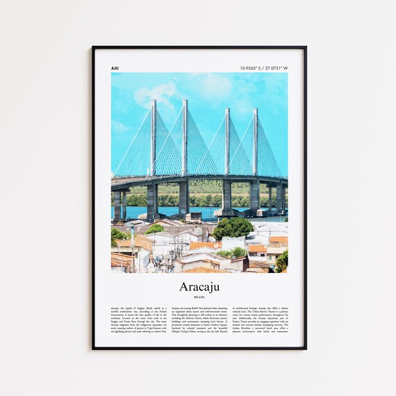 Aracaju Color Print Real Photo Poster Travel Gift Brazil Minimal City Wall Art