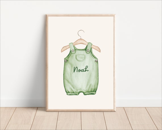 Boho Custom Baby Boy Name Sign, Nursery Art Print