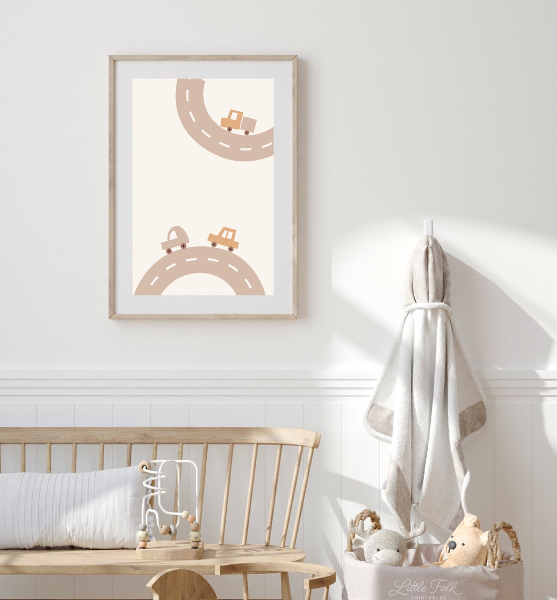 Boho Roads and Cars Nursery Transportation Art Print - Image 3