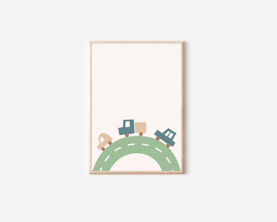 Boho Car Nursery Art Print, Transport Wall Decor - Image 4