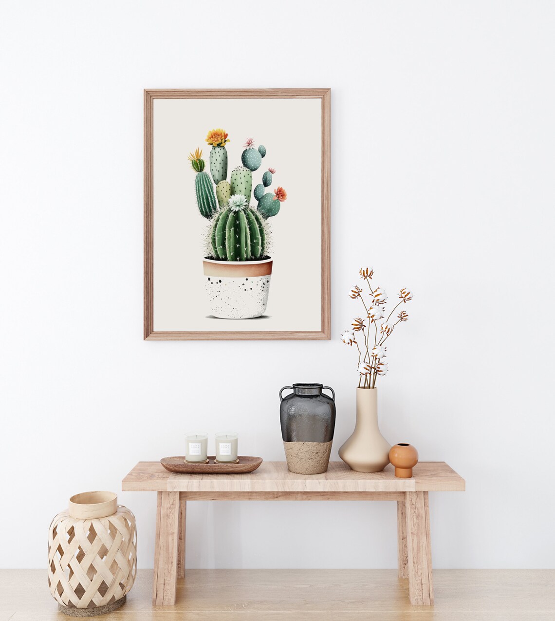 Cactus Art Print, Minimalist Plant Decor - Image 3