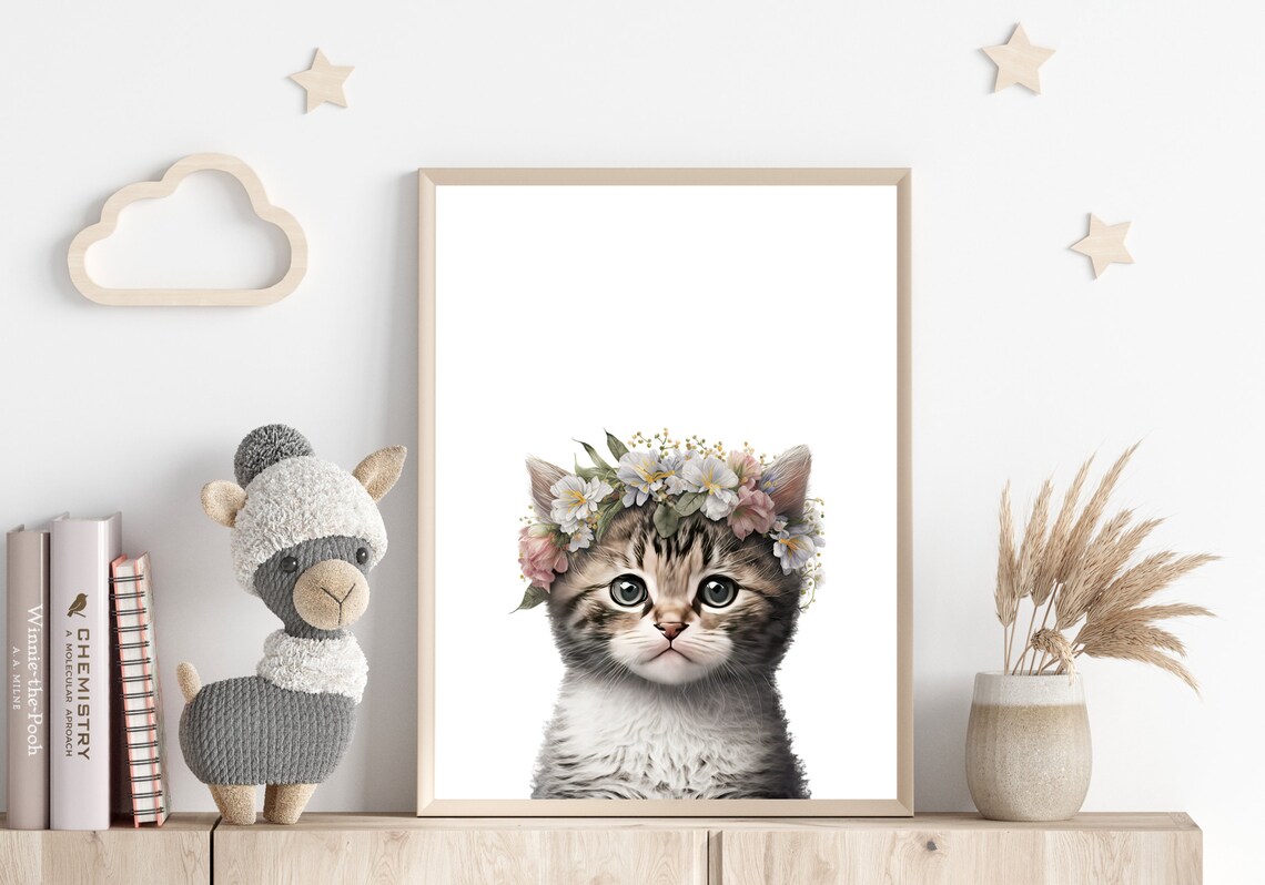 Cat Print, Animal Nursery Decor - Image 3