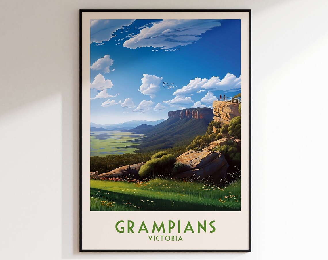 Grampians Victoria Mountain Lookout Green Valley View Poster