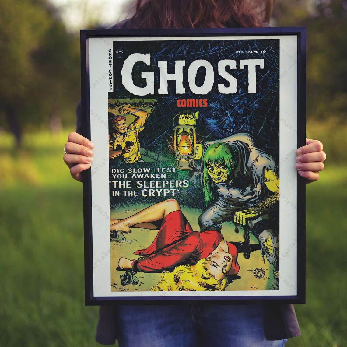 Ghost Comics No 6 Cover Spring Horror Comic Sleepers In The Crypt Poster - Image 4