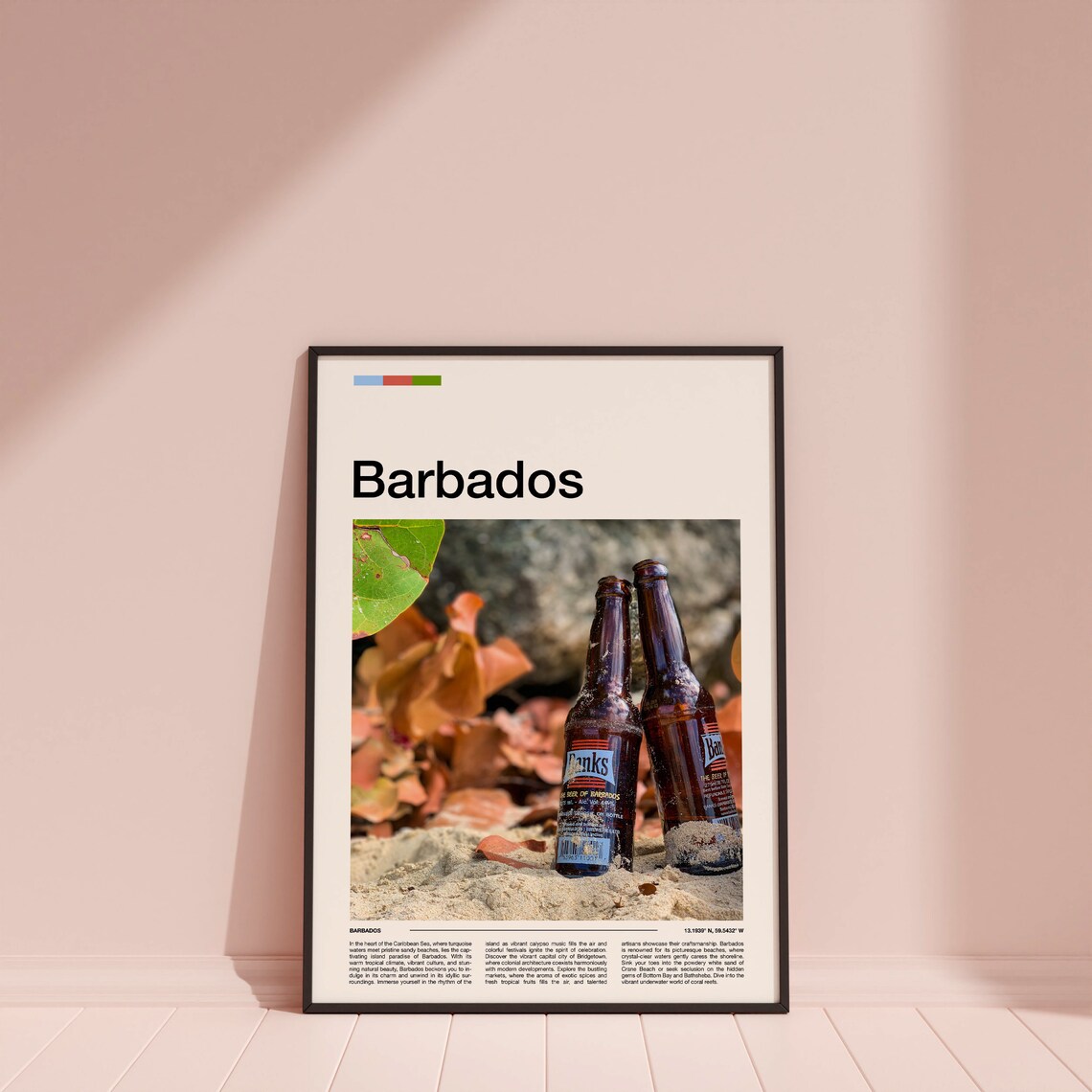 Barbados Banks Beer Bottles Tropical Beach Photography Poster - Image 4