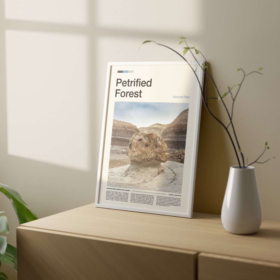 Petrified Forest National Park Petrified Log Badlands Photo Poster - Image 2