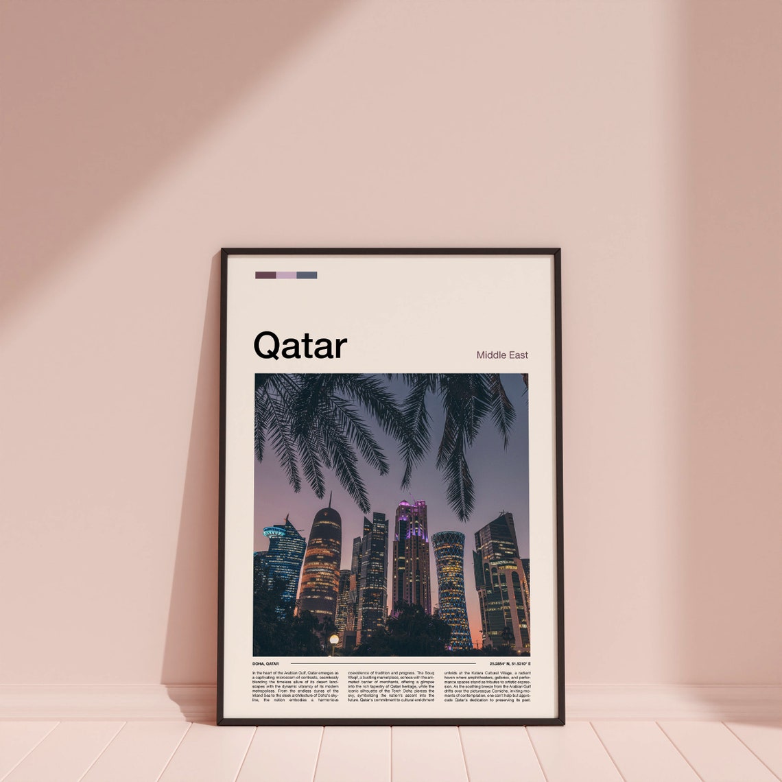 Qatar Print Qatar Poster Qatar Wall Art Qatar Art Print Qatar Photo Traveler Gifts Travel Poster - Image 4