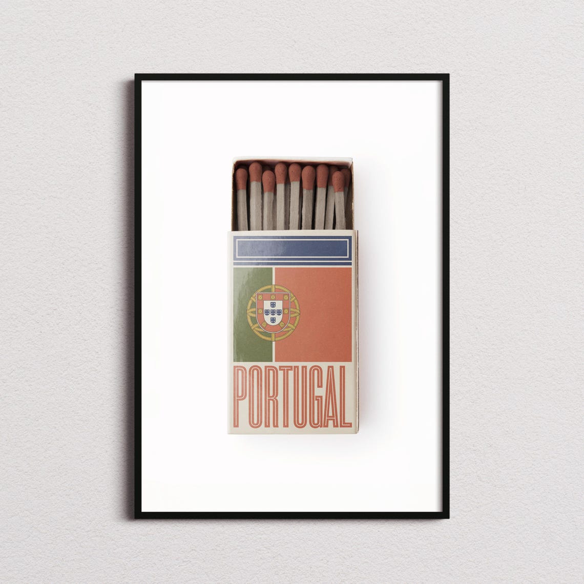 Portugal Matchbox Print Portugal Print Portugal Poster Portugal Wall Art Portugal Art Print Portugal Gifts
