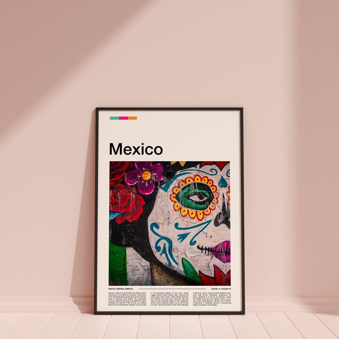 Mexico Day of the Dead Sugar Skull Street Art Photography Poster - Image 4