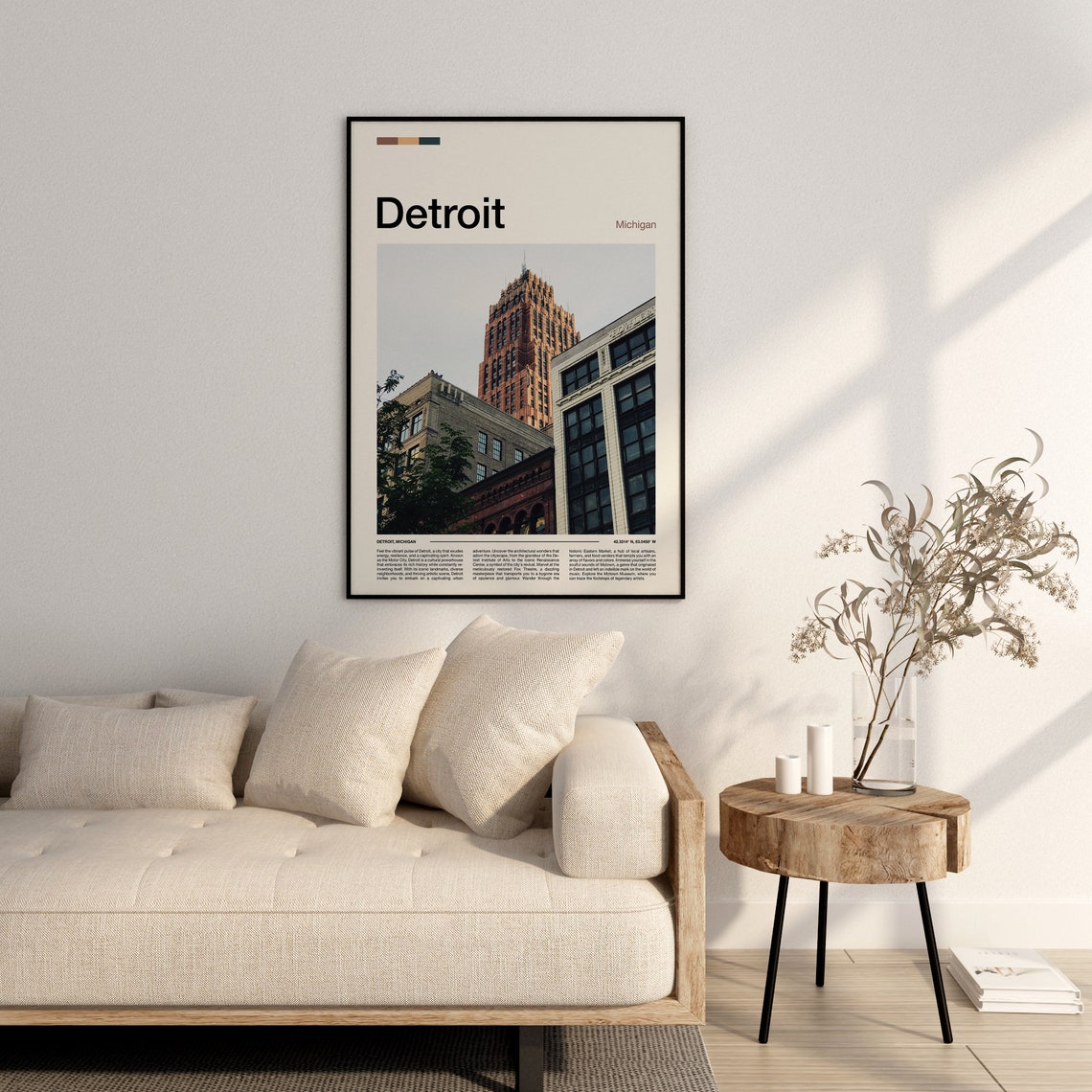 Detroit Print Detroit Poster Detroit Wall Art Detroit Art Print Detroit Photo - Image 2