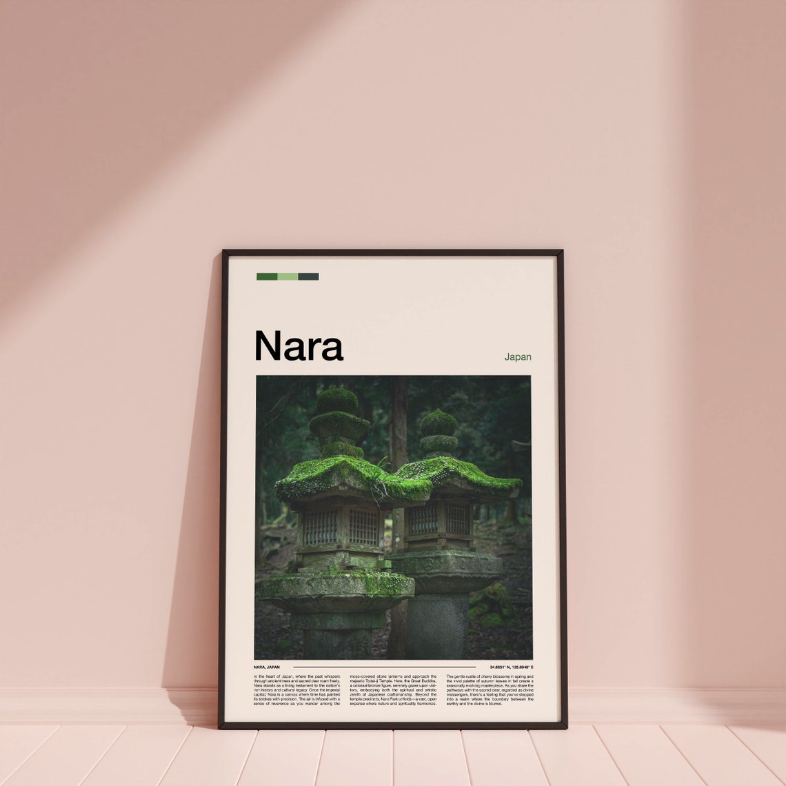 Nara Japan Moss Covered Ancient Stone Lanterns Forest Poster - Image 4
