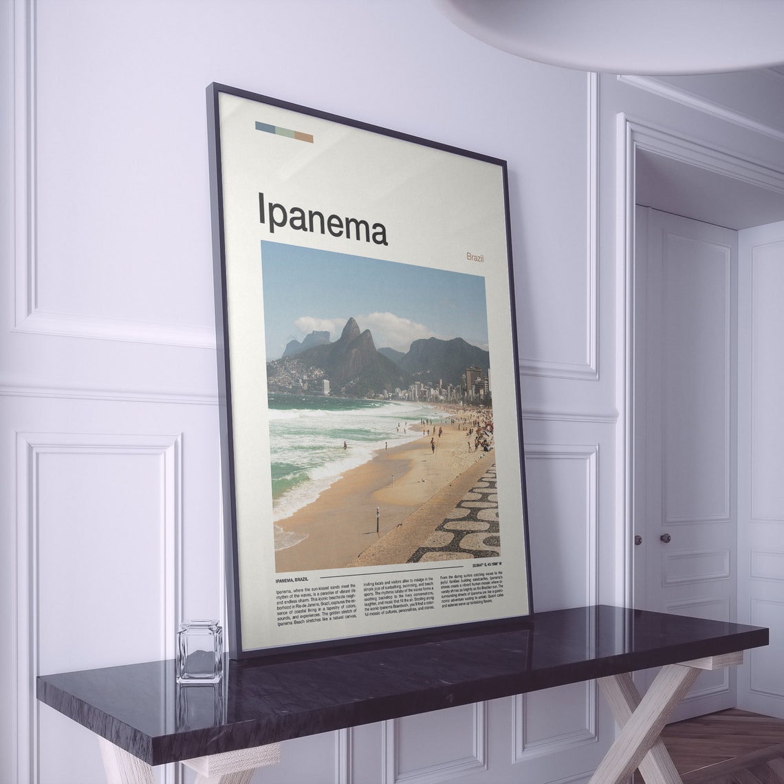 Ipanema Beach Brazil Rio Surf Dois Irmaos Mountain Photo Poster - Image 2