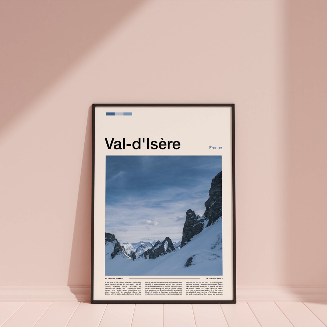Val-dIsere French Alps Ski Resort Winter Snowy Peaks Travel Poster - Image 4