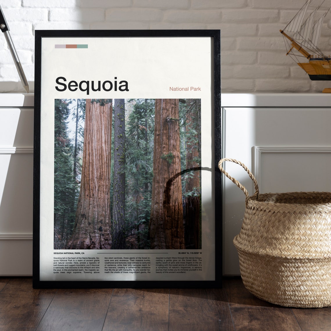 Sequoia National Park California Giant Redwood Trees Forest Poster - Image 5