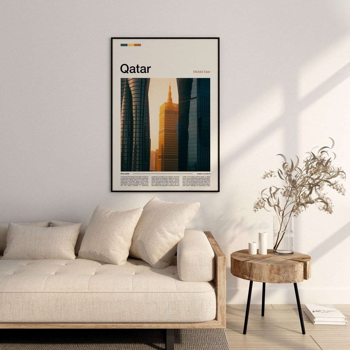 Qatar Print Qatar Poster Qatar Wall Art Qatar Art Print Qatar Photo Traveler Gifts Travel Poster - Image 3