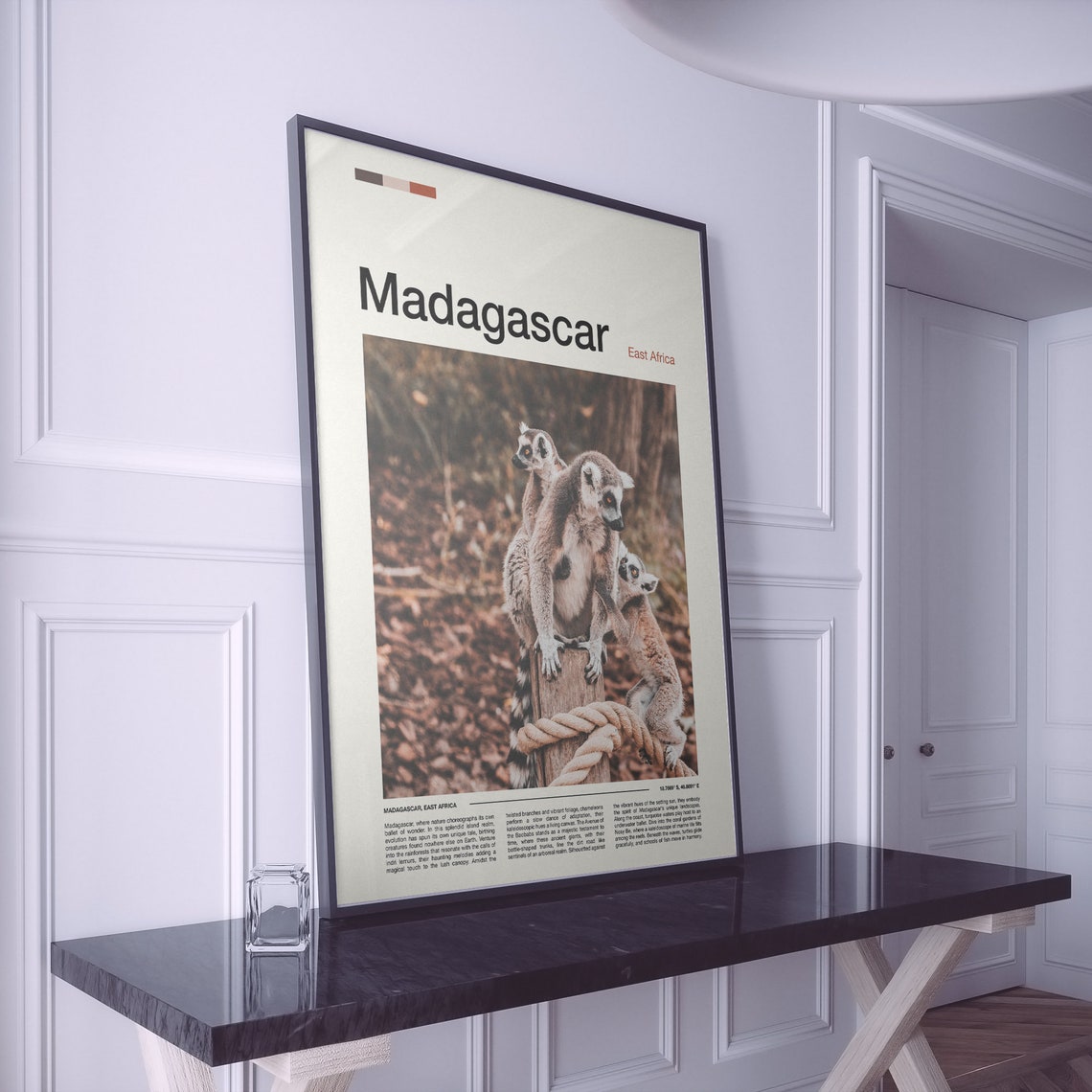 Madagascar Ring Tailed Lemur Family Wildlife Photography Poster - Image 2