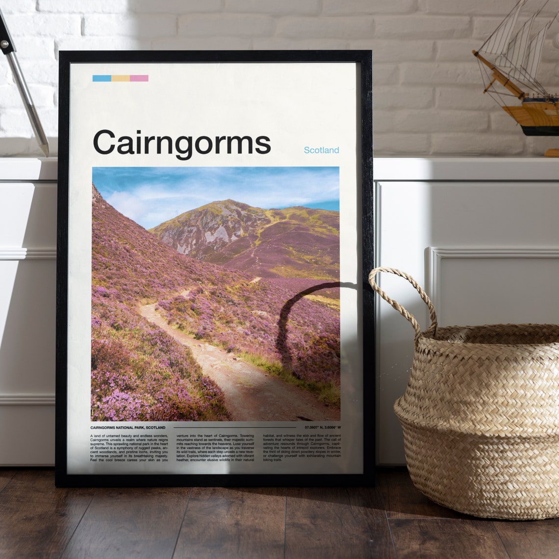 Cairngorms Scotland Heather Valley Mountain Path National Park Poster - Image 4
