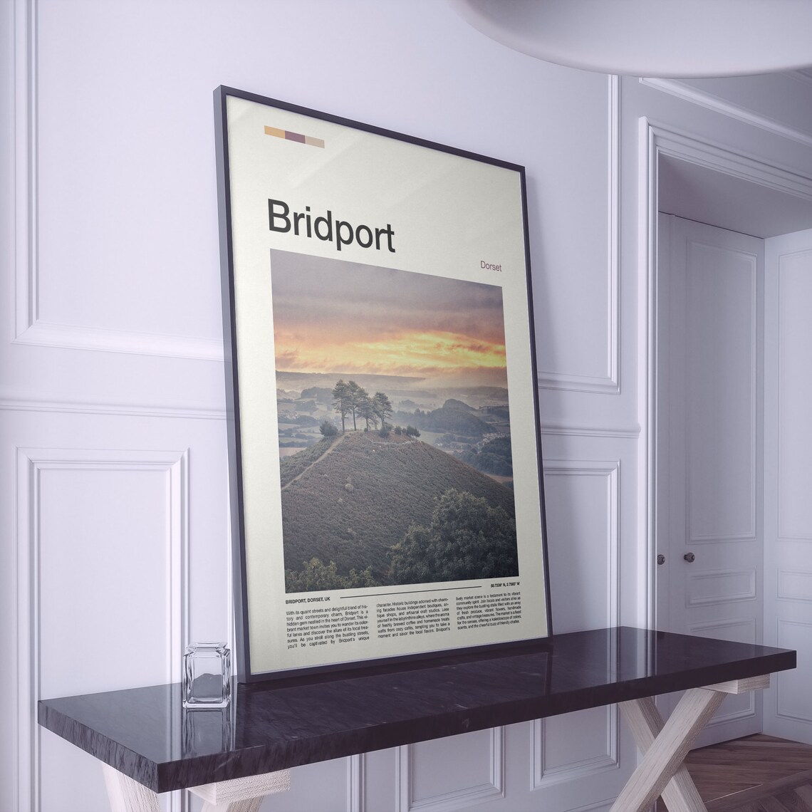 Bridport Dorset England Sunset Hill Pines Countryside Poster - Image 2