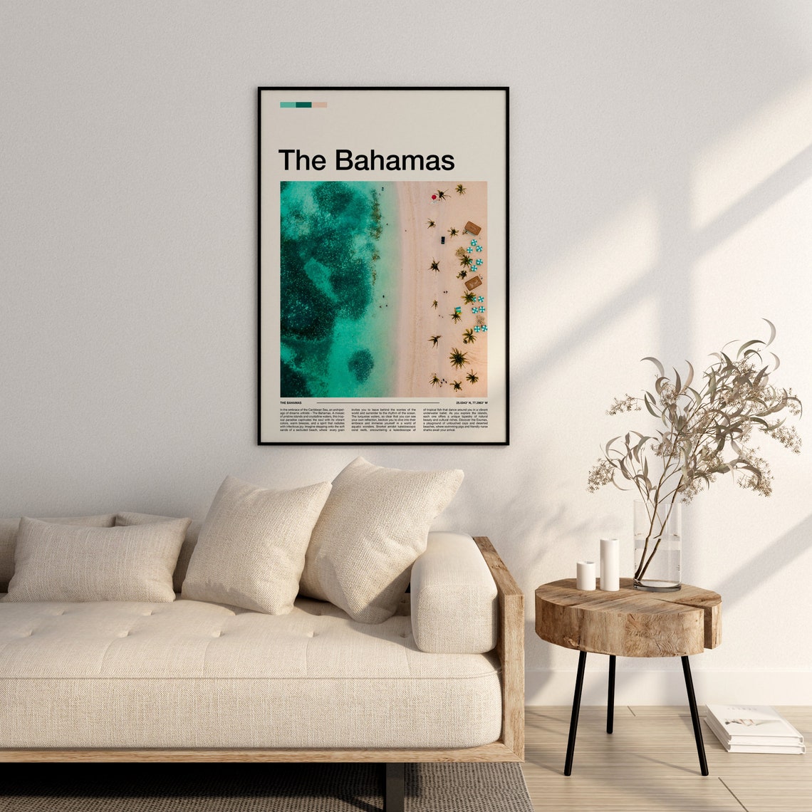 The Bahamas Aerial Beach Turquoise Water Caribbean Travel Poster - Image 3