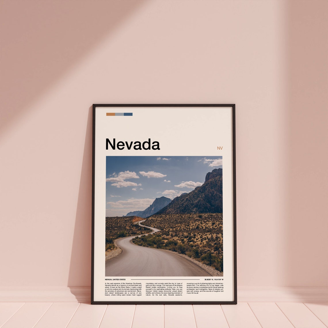 Nevada Desert Road Red Rock Canyon Scenic Drive Photography Poster - Image 4