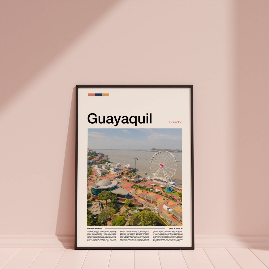 Guayaquil Ecuador Malecon Waterfront Ferris Wheel View Poster - Image 4