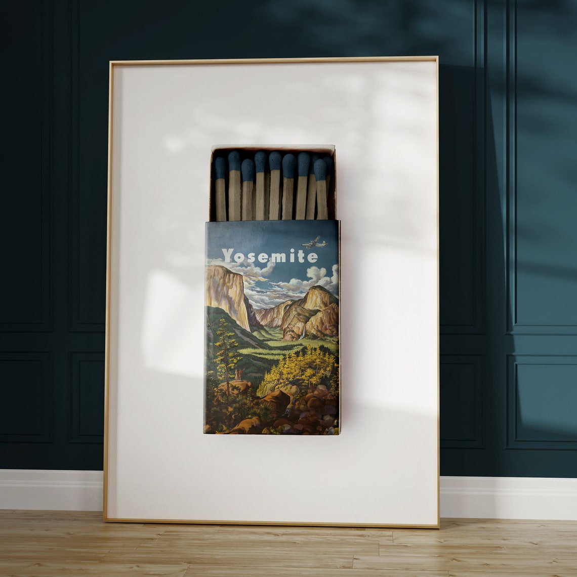 Yosemite Valley Vintage Matchbox Retro Art Scenic Mountain Poster - Image 4