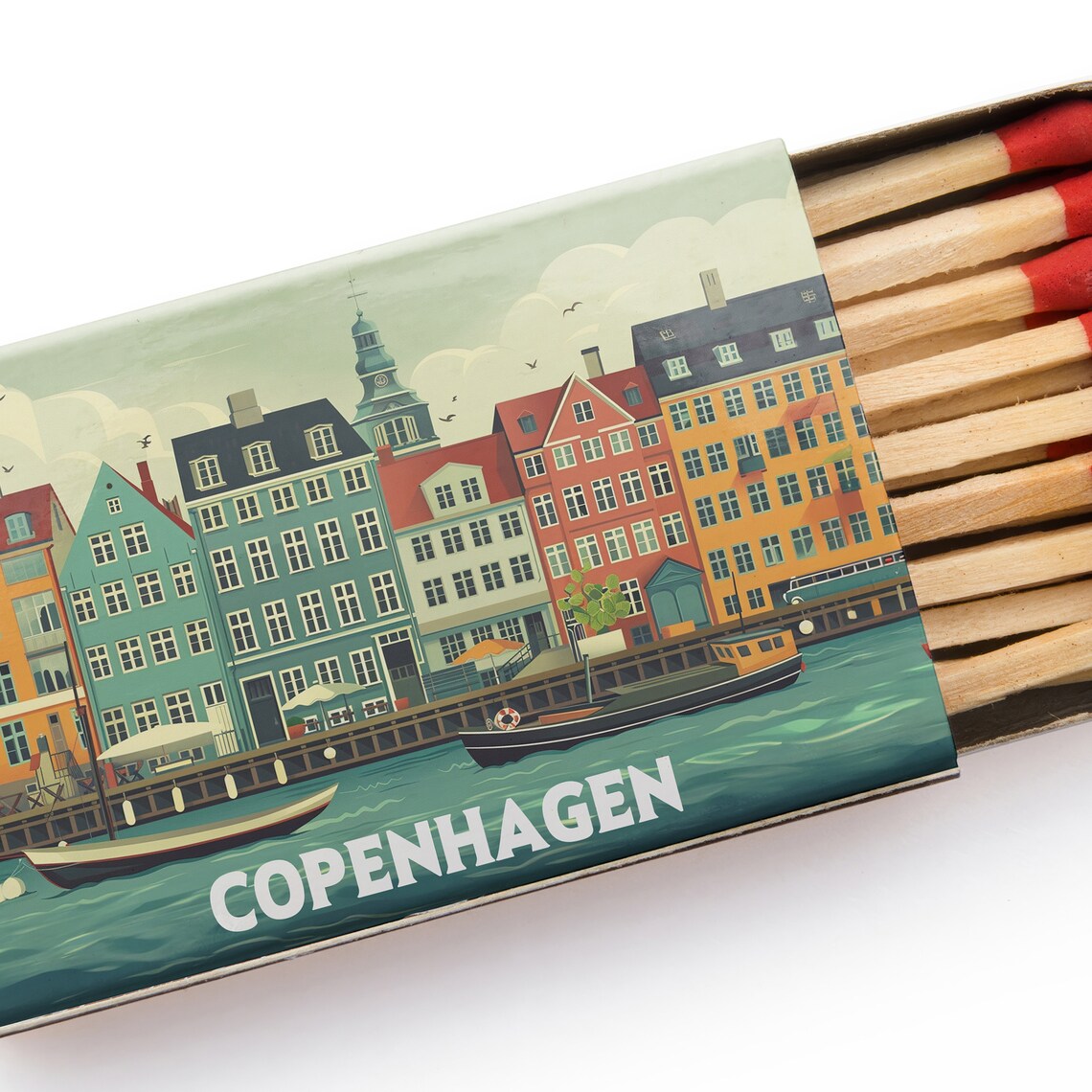 Copenhagen Denmark Nyhavn Harbor Matchbox Colorful Houses Poster - Image 5