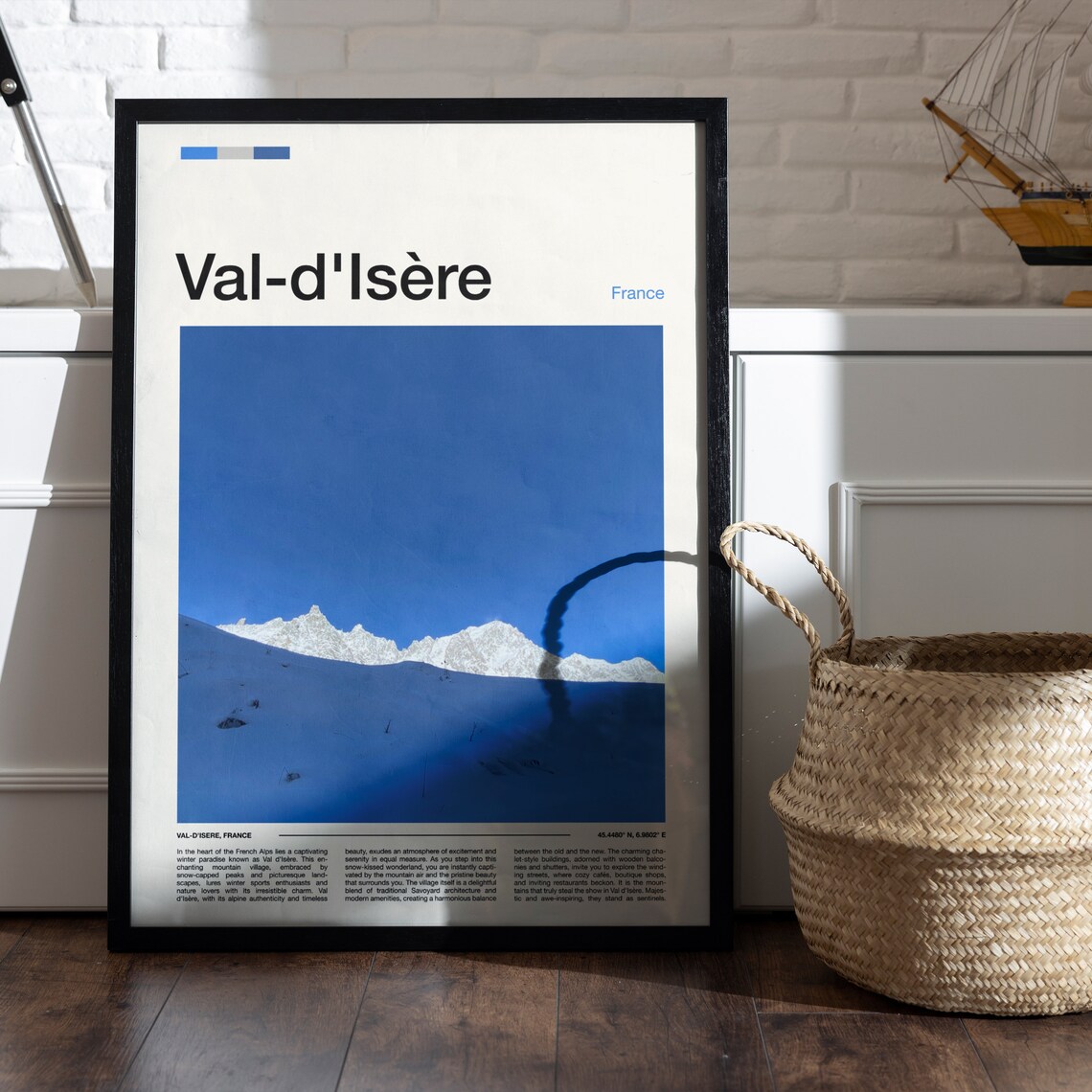 Val d'Isère France Pristine Snowy Ridge Deep Blue Alpine Sky Poster - Image 5