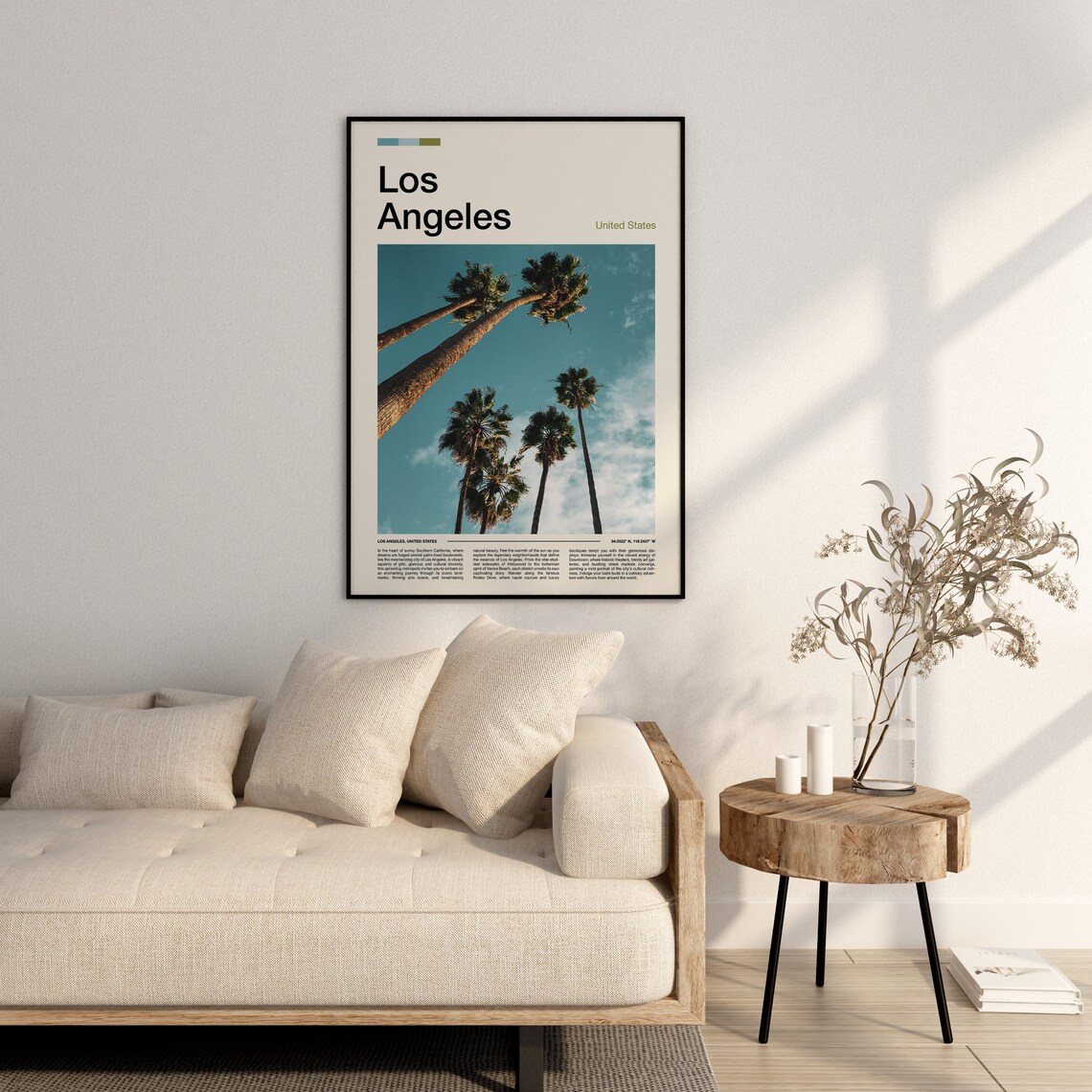 Los Angeles Print Los Angeles Poster Los Angeles Wall Art California Art Print Los Angeles Photo - Image 3
