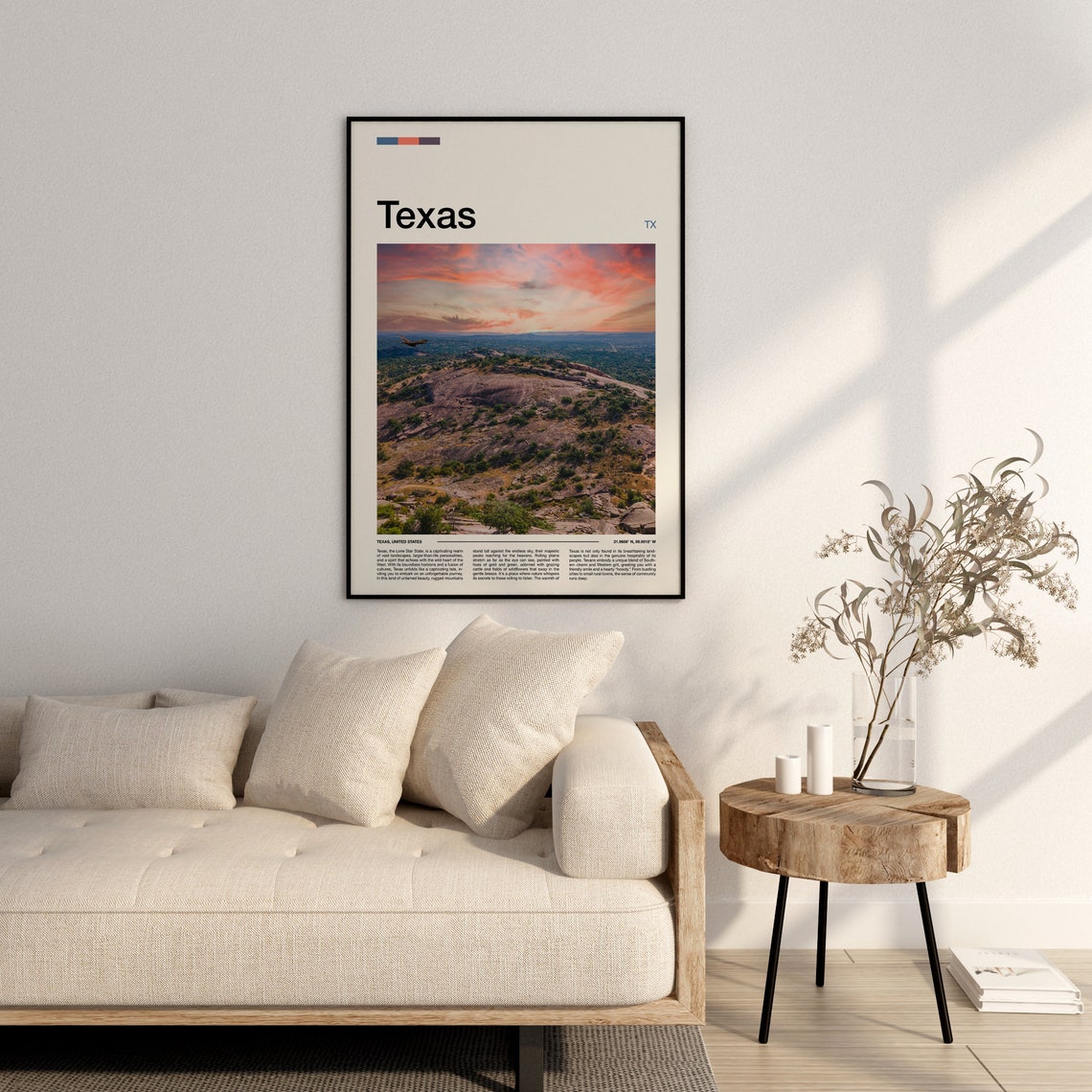Texas Enchanted Rock Sunset Granite Dome Hill Country Poster - Image 3