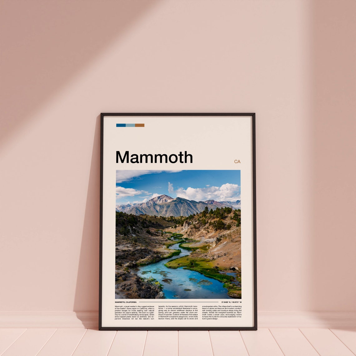 Mammoth California Alpine Stream Mountain Minimalist Photo Poster - Image 5