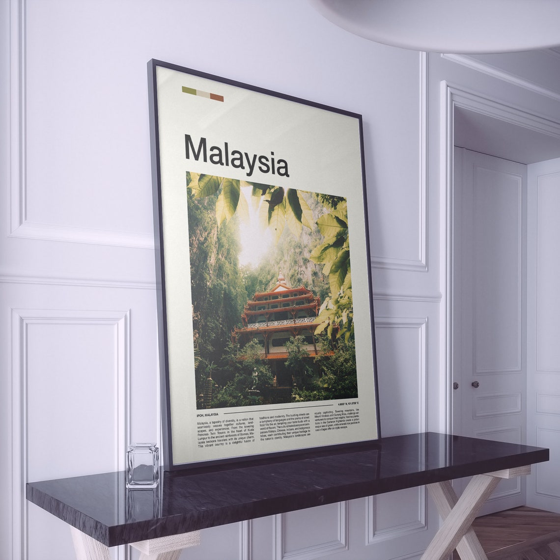 Malaysia Ipoh Chinese Temple Pagoda Jungle Canopy Heritage Poster - Image 2