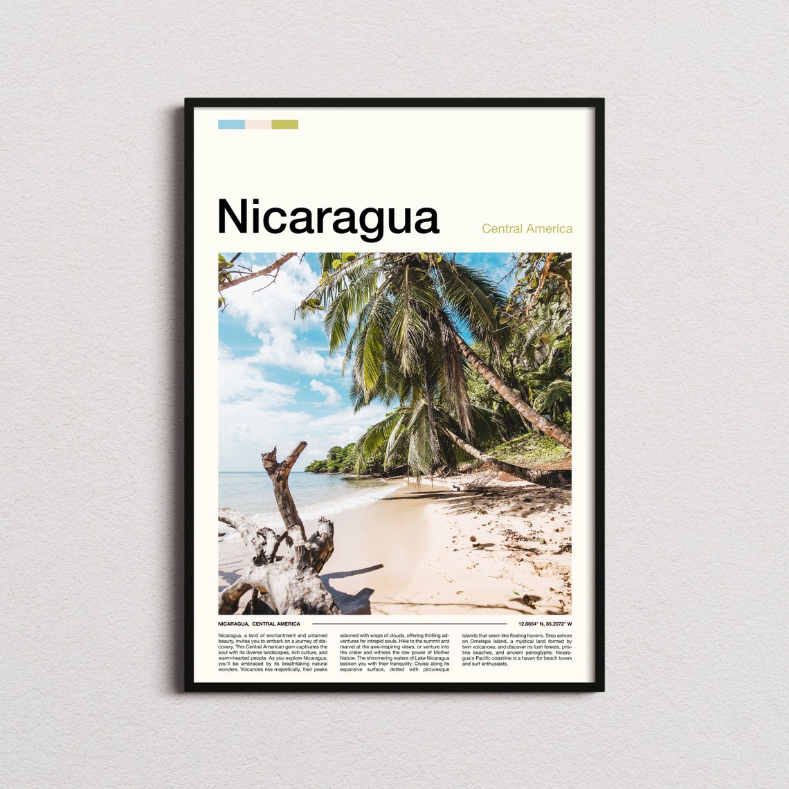 Nicaragua Print Nicaragua Poster Nicaragua Wall Art Nicaragua Art Print Nicaragua Photo