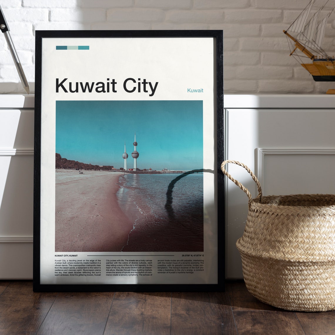Kuwait City Print Kuwait City Poster Kuwait City Wall Art Kuwait Art Print Kuwait City Photo Travel Poster Traveler Gift Travel Gifts - Image 5