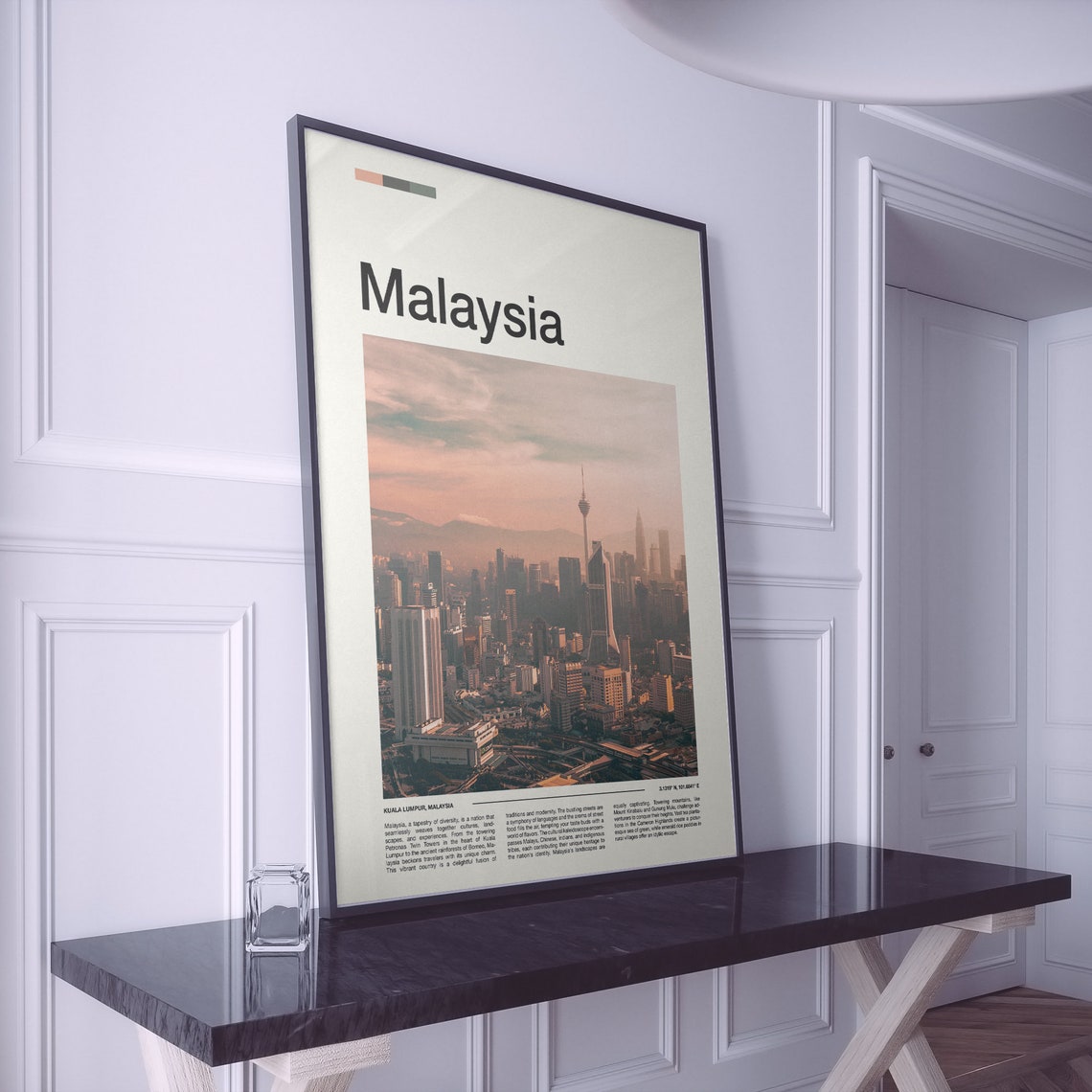 Malaysia Kuala Lumpur Skyline KL Tower Urban Cityscape Poster - Image 2