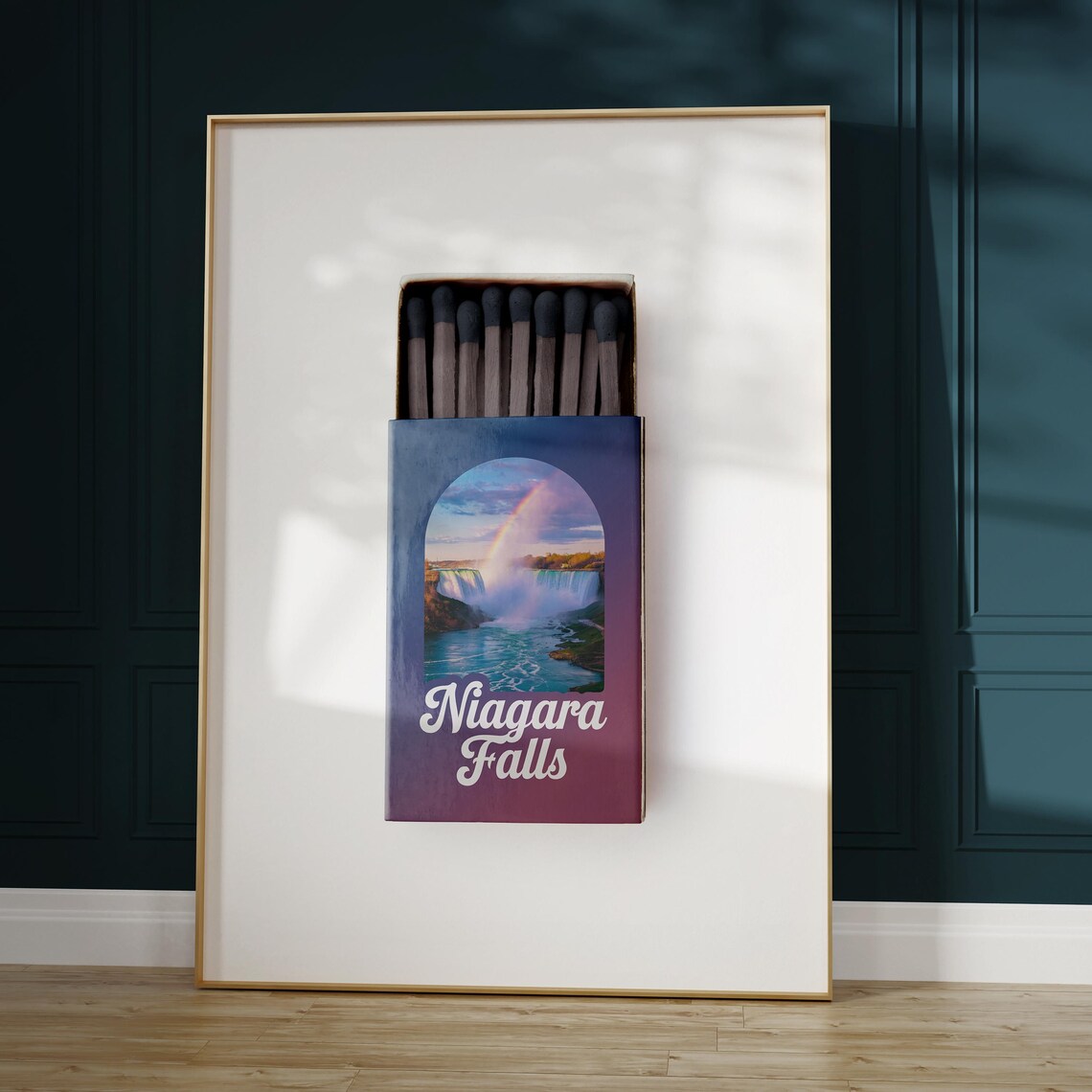 Niagara Falls Matchbox Waterfall Photo Vintage Travel Art Poster - Image 5