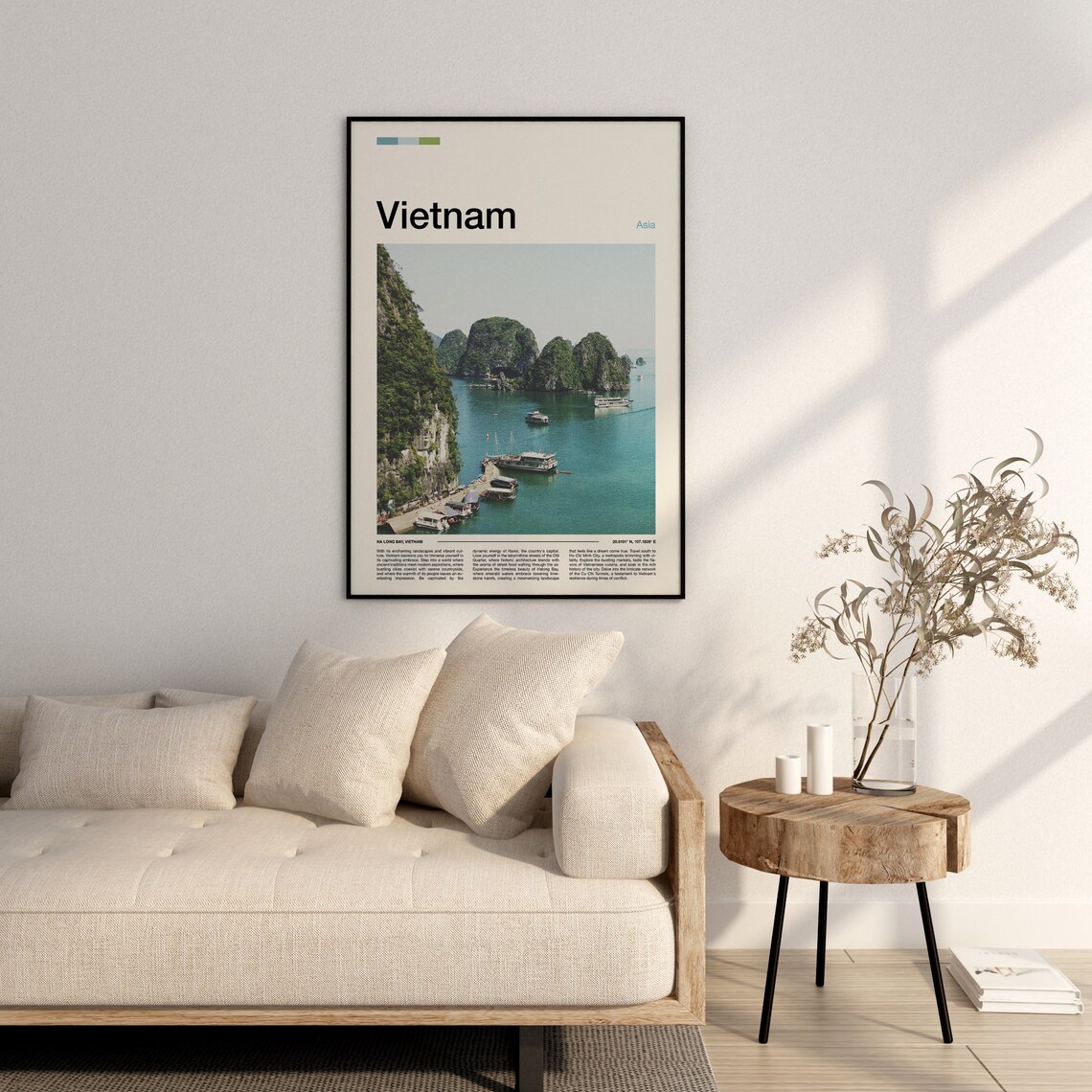 Vietnam Ha Long Bay Emerald Karst Islands Cruise Boat Harbor Poster - Image 3