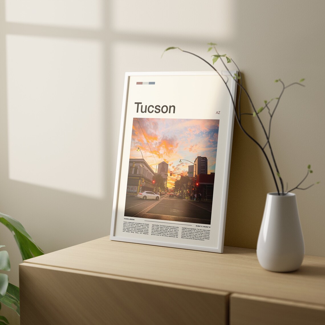 Tucson Arizona Desert Sunset Downtown Street Photography Poster - Image 2