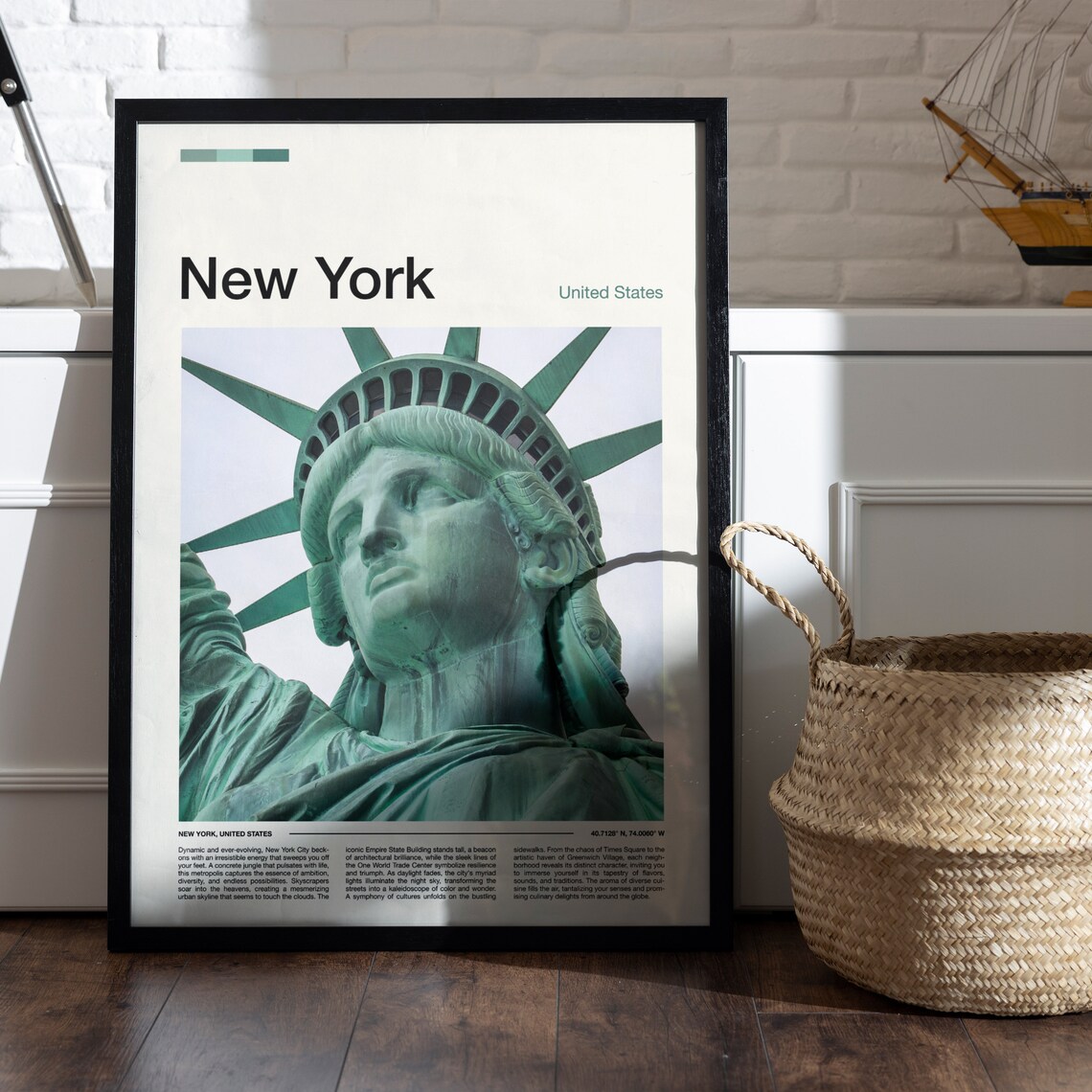 New York Statue of Liberty Close Up Portrait Travel Photo Poster - Image 5