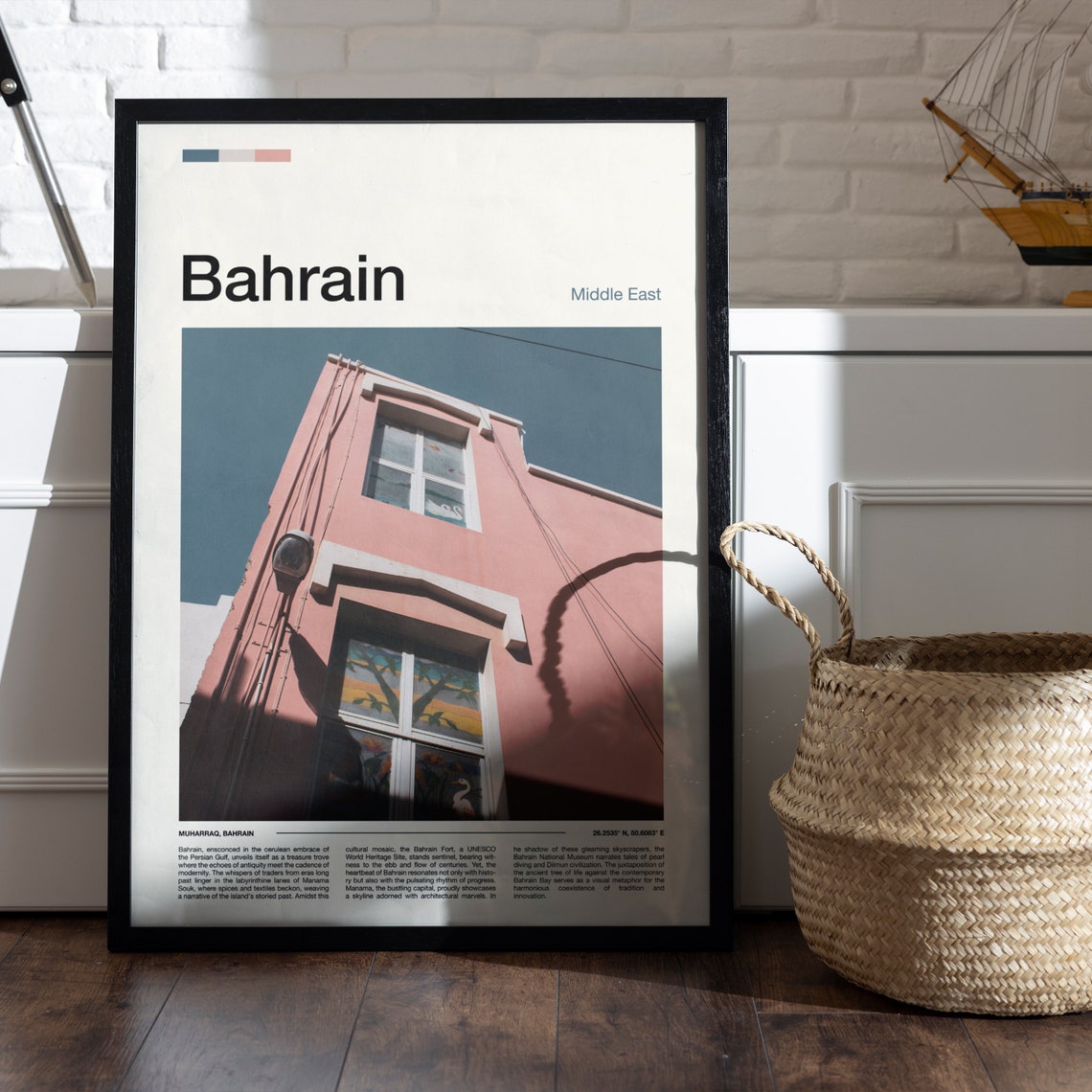 Bahrain Print Bahrain Poster Bahrain Wall Art Bahrain Art Print Bahrain Photo Traveler Gifts Travel Poster - Image 5