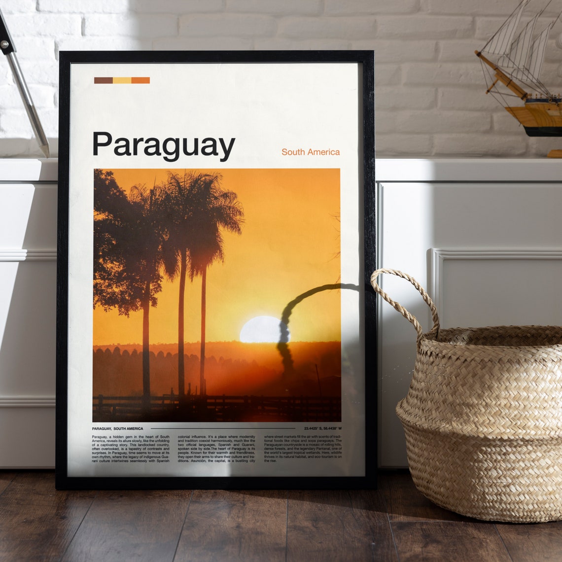Paraguay Print Paraguay Poster Paraguay Wall Art Paraguay Art Print Paraguay Photo Paraguay Gifts Travel Poster Traveler Gifts - Image 5