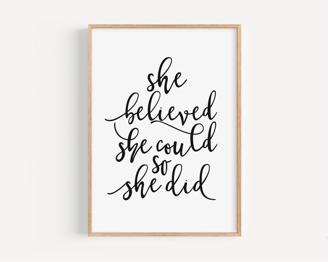 Printable Art Motivational Quote Wall Art For Girls Room Inspirational Sayings Print Positive Quote Girl Bedroom Decor