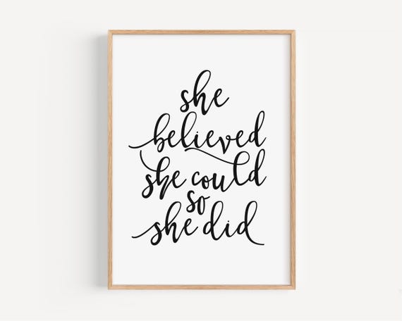 Printable Art Motivational Quote Wall Art For Girls Room Inspirational Sayings Print Positive Quote Girl Bedroom Decor