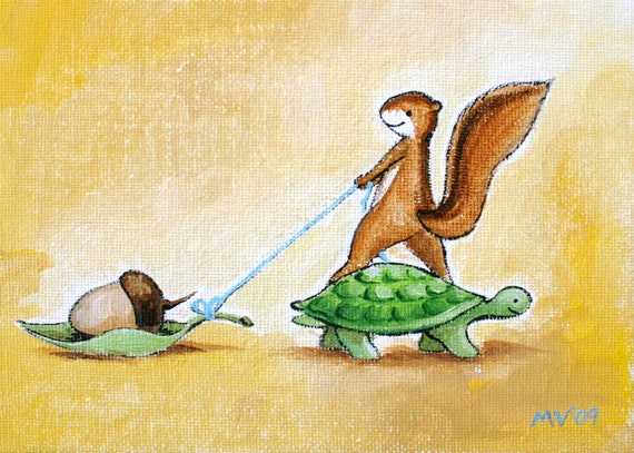 Treasure Nut Animal Print, Turtle and Squirrel