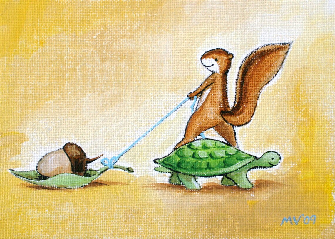 Treasure Nut Animal Print, Turtle and Squirrel