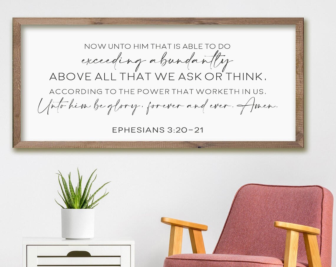 Now Unto Him Who Is Able Bible Verse Sign Art Print