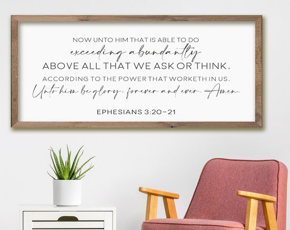 Now Unto Him Who Is Able Bible Verse Sign Art Print