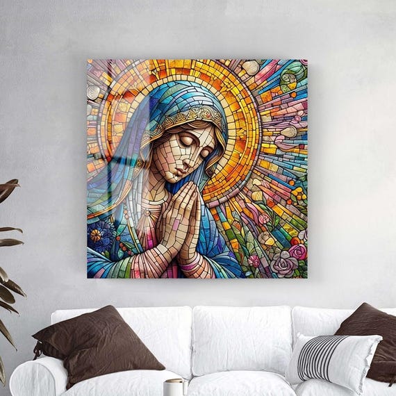 Tempered Glass Wall Art Extra Large Decor Living Room Home Stained Painting For Bedroom Housewarming Gift
